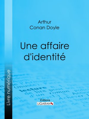 cover image of Une affaire d'identité